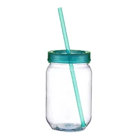 

In Stock Wal-mart audit approved factory cold drink using 26oz single wall acrylic plastic mason jar with plastic lid