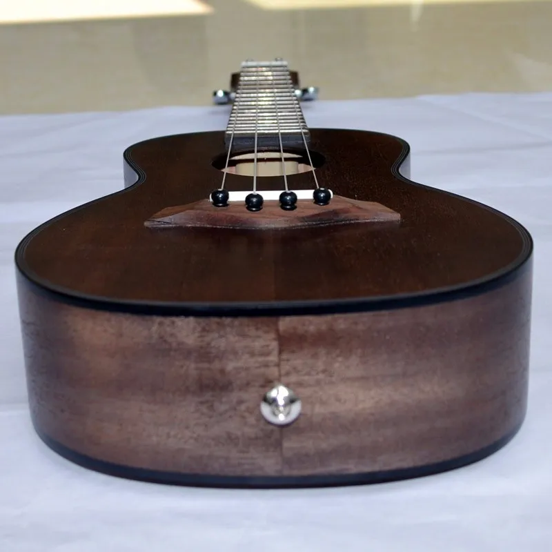 Raysen Black Color Sapele Ukulele Small Body Acoustic Guitar 21 23 26