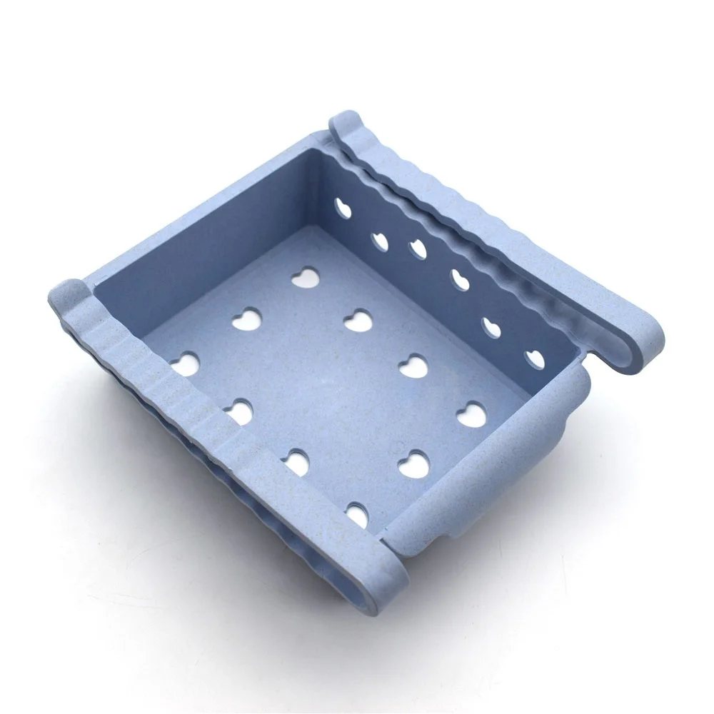 

Sweettreats Brand new 4 Colors Slide Kitchen Fridge Freezer Space Saver Organizer Storage Rack Shelf plastic drawer, Green,pink, sky blue ,white