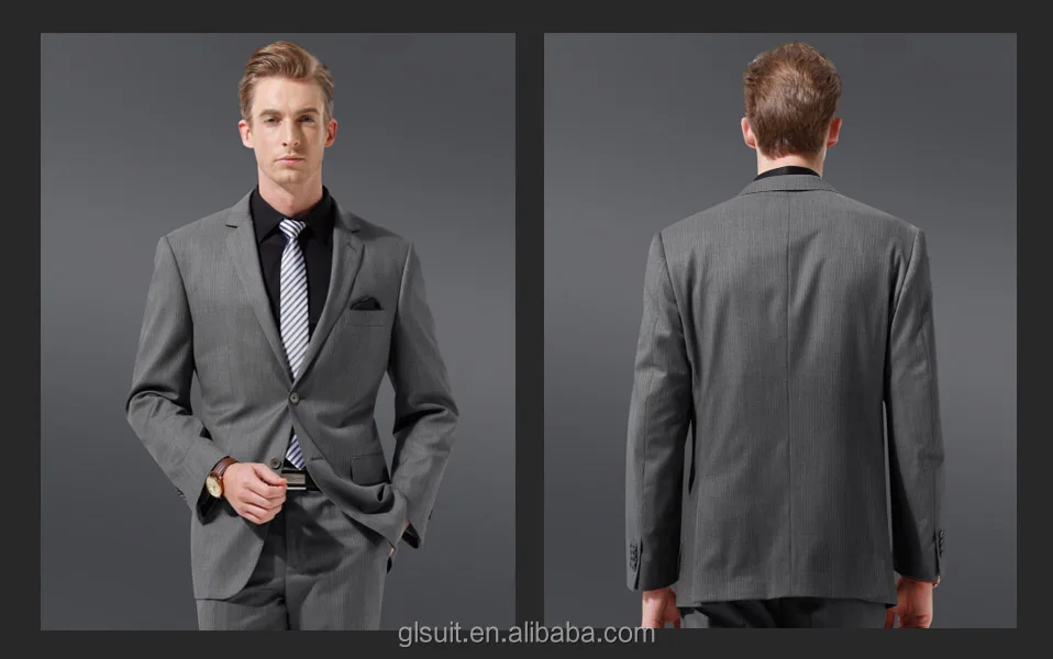 Made Om 100% Wollen Stof Super130s Grijs Revers Nieuwste 55% Polyester 45% Wol Streep Stof Voor Heren Pak Buy