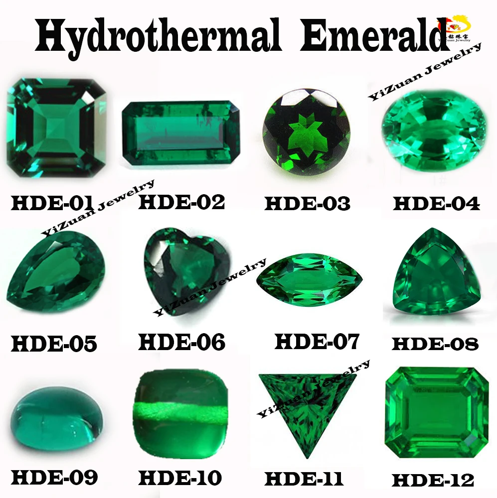 Hydrothermal Emerald Rough Gemstone Square Step Cut For 18k Gold ...