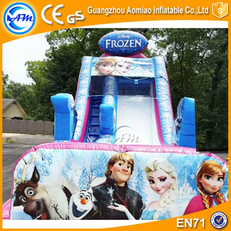 Giant Inflatable stair kids sliding toys frozen snow water slide with detachable pool 