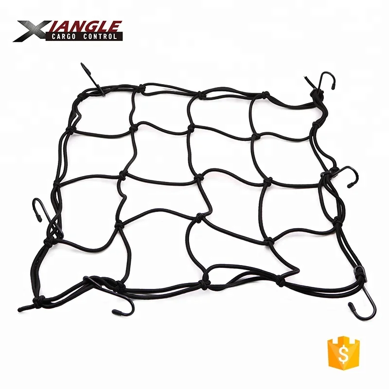 

Stretch Motorcycle ATV Small Bungee Cargo Net with 6pcs Hook
