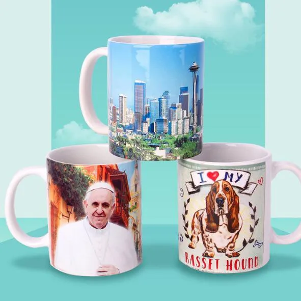 
Custom 11 oz sublimation coffee cup with logo ceramic coffee mug 