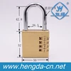YH1235 High Security 4 Digits 50mm Combination Heavy Door Brass Padlock