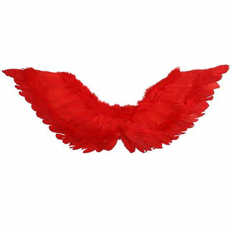 Popular Christmas Decorations Big Red Feather Angel Wings For Sale