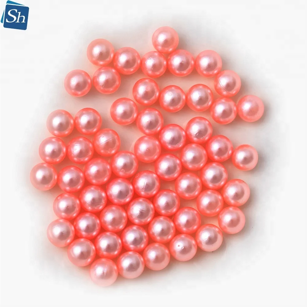 

Wholesale Pink Color Round Ball 4mm 5mm 6mm 8mm Acrylic Plastic Pearl Beads Without Hole Dyed Pearl For DIY jewelry
