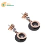 Round shape simple rose gold earing designs for women