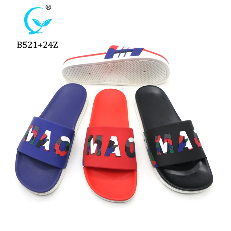 New Design Men Pvc Slide Sandals Beach Slipper For Men Summer Chappal ...