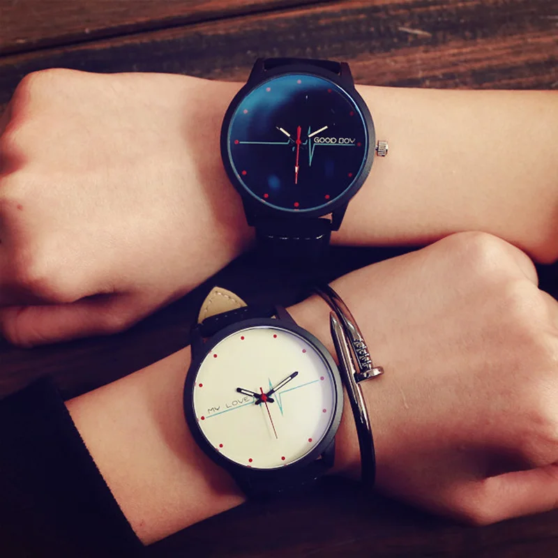 

WJ-5945 trendy GOOD BOY MY love face unique vintage unisex couple watch