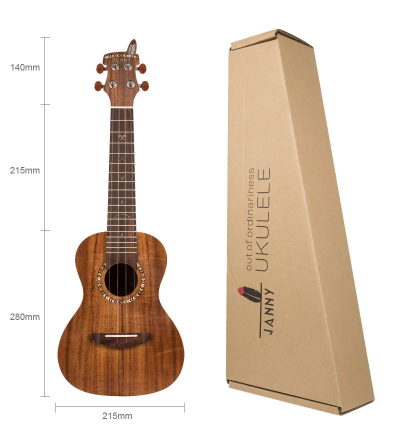 Small Vintage Beginner Best Strings Koa Wood Soprano Wholesale 23