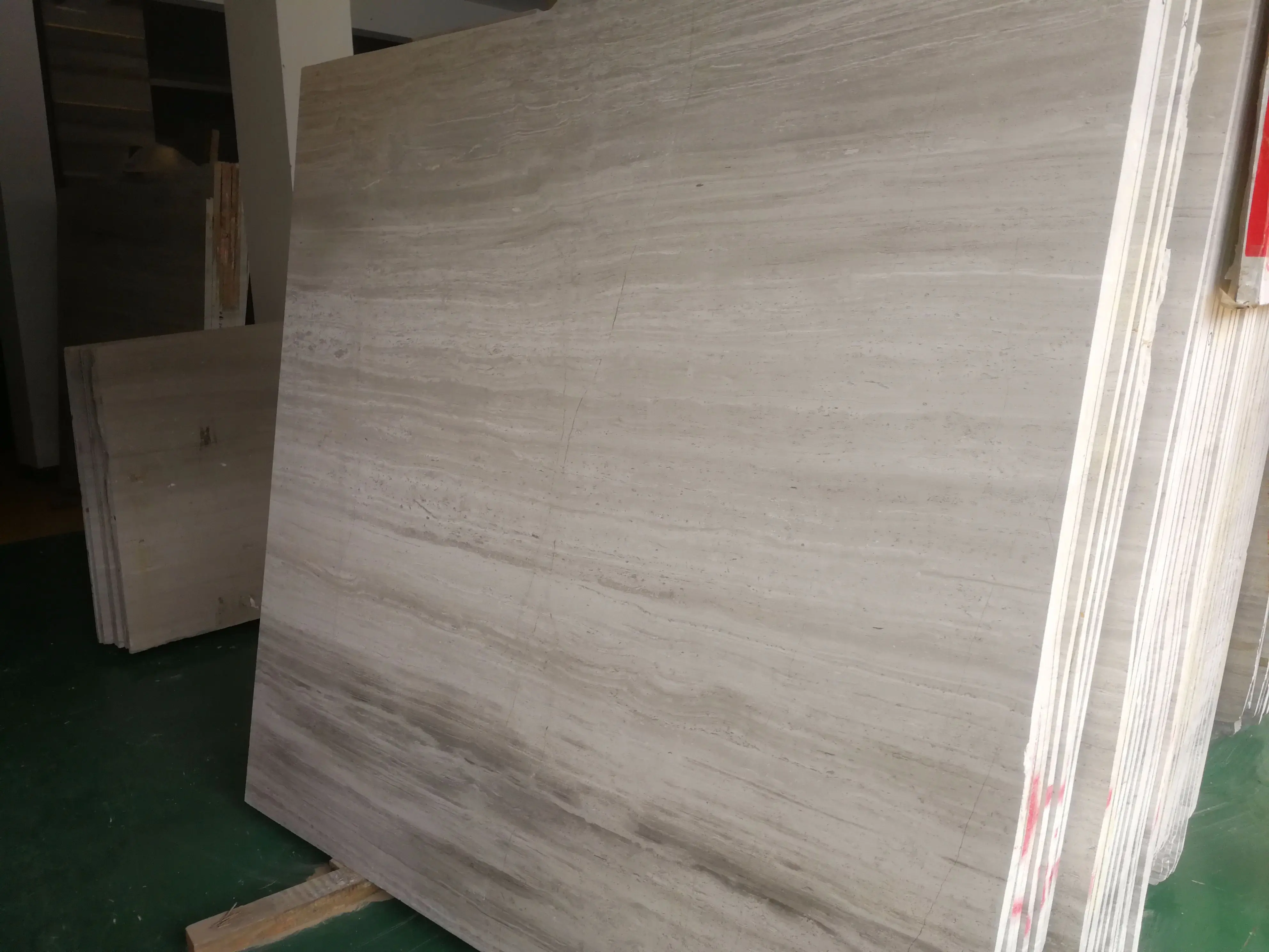 Chinese Perlanto Slab Wooden Grey Big Slab and Tiles for Project Tile and Wall Cladding