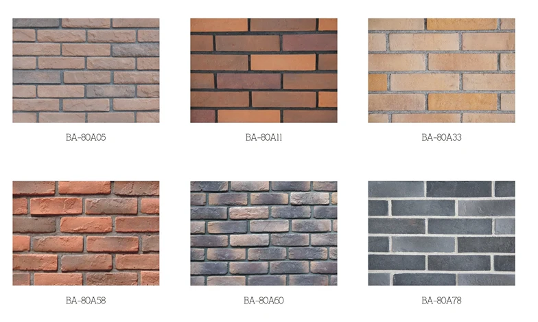 Manufactured antique bricks wall coating decorative wall panels