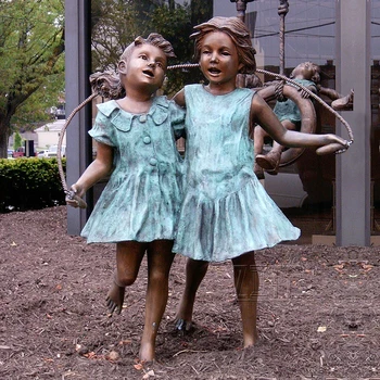 Factory Supply Outdoor Bronze Girls Sculpture Sister Statue - Buy ...