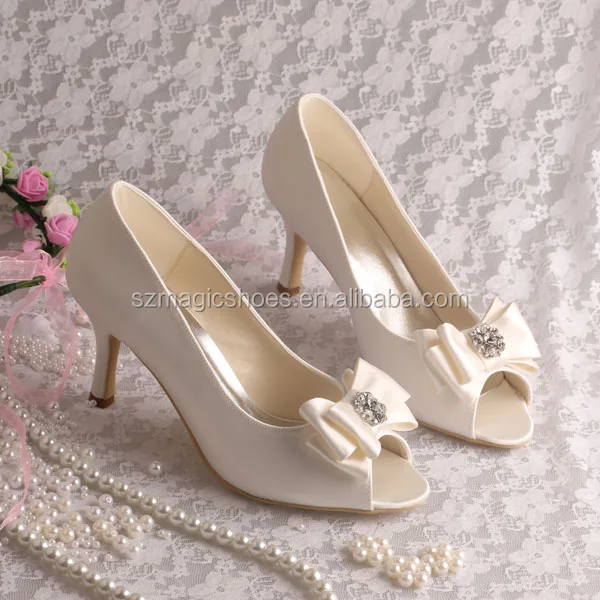 

(23 Colors) Bride Shoes Woman Ivory Wedding