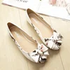 SS0327 Ladies cute flat shoes 2018 stylish round toe floral casual shoes