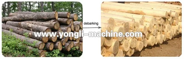 High automatic wood debarker/ wood peeling machine