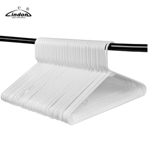 2019 trending Amazon Garment Display Adult Recycled Slim Non Slip White Plastic Laundry Tubular Clothes Hangers