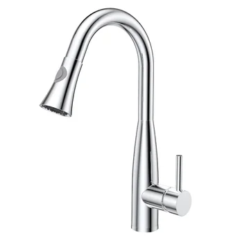 Modern Style Brass Nickel Brushed Touch Sensor Kitchen Faucet Pull