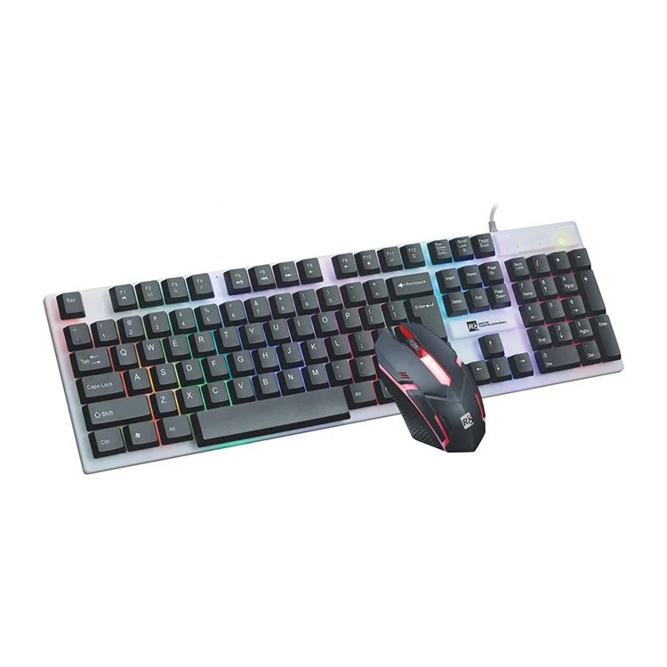 

High Quality Computer Gaming Colorful LED Wired USB Mouse And Keyboard Combo, Black