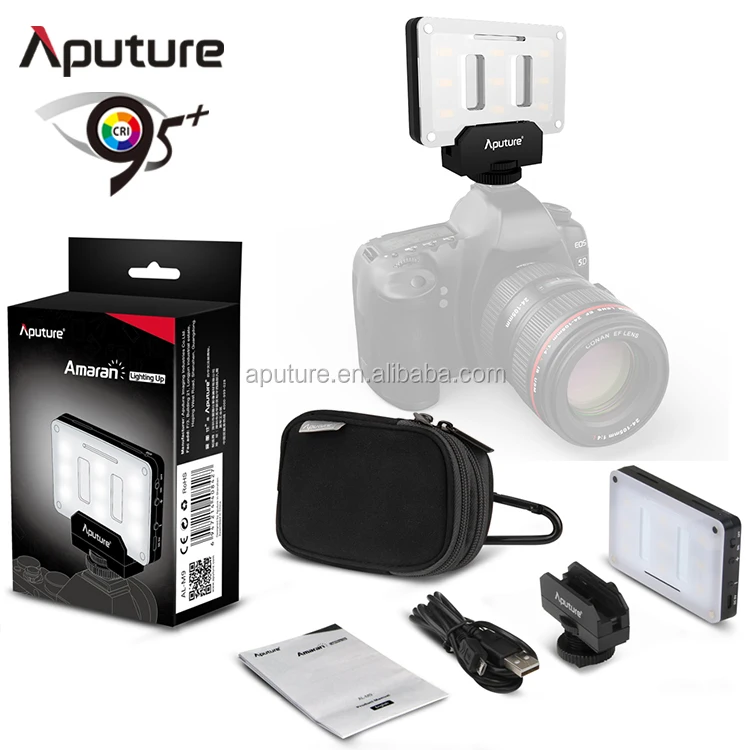 Aputure AL-M9 pockable TLCI/CRI95+ on camera fill light, USB rechargeable light, 900 lux 9 SMD lights