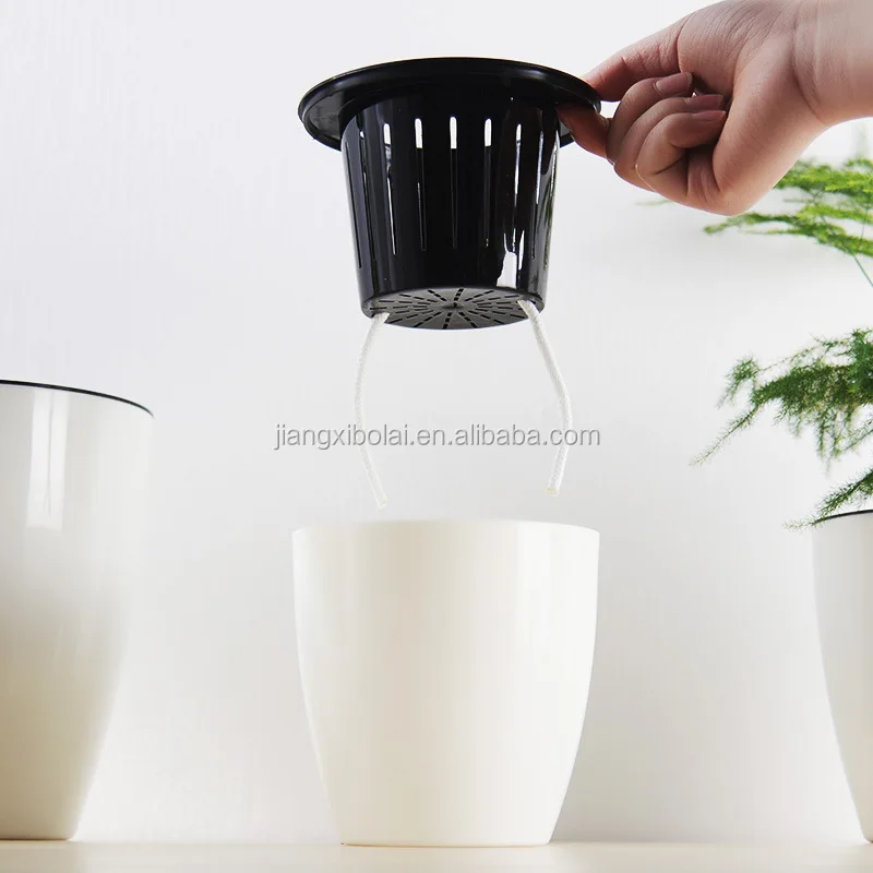 Home Garden Indoor Decorative Plastic Self Watering Flower Pots