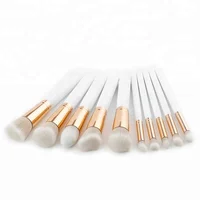 

Custom logo private label white 12 piece makeup brush set