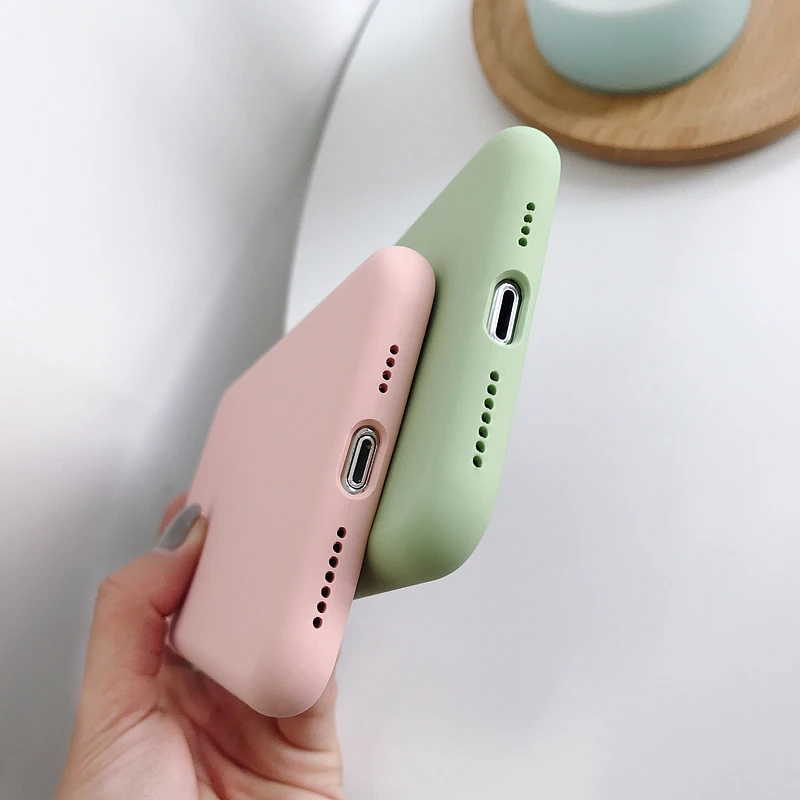 For iPhone 11 Case Liquid Silicon Mobile Back Cover Phone Case for iPhone Shockproof