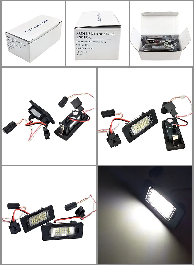 Canbus 24 SMD 2835 LED license lamp for TT Q5 A4 B8 S5 A5 , PASSAT 5D 08 ,PASSAT R36 08