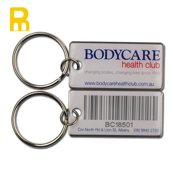 Hot Sale Barcode Key Tags / Key Fobs / Keychains As Vip Card In Club