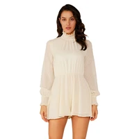 

Summer Ladies Fashion Chiffon Halter White Lace Short Dress