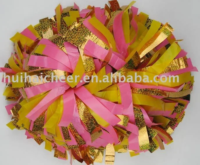 
2019 plastic red mix silver pom poms with good quality 