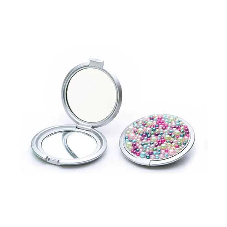 

Good reputation high quality wholesale small hand held pressed powder private label highlighter compact mirrors, Colors and patterns can be made as requested