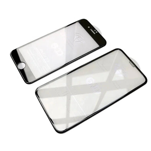 

Promotion Premium Full cover Edge 5D 6D curved tempered glass screen protector for Iphone 7/8, Black