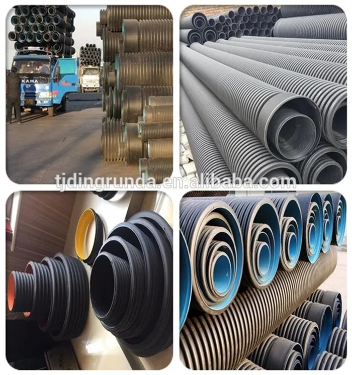 48 Inch Sn4 Sn8 Hdpe Double Wall Corrugated Pipe Plastic Culvert Pipe