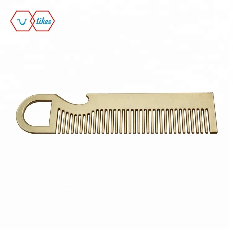 

Wholesale Custom Bottle Opener Small Metal Hair Combs, Silver/golden