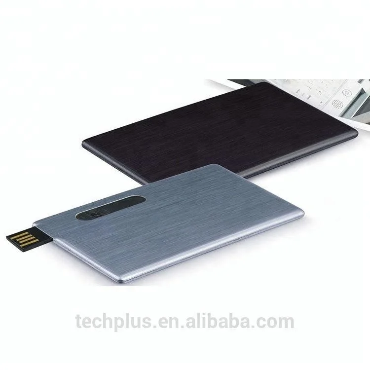 

custom logo metal aluminum Credit card usb flash drive, Metallic usb3.0 business card pendrive