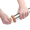 New product ideas adjustable 430 stainless steel kitchen tools rolling pin bakeware with measurement code