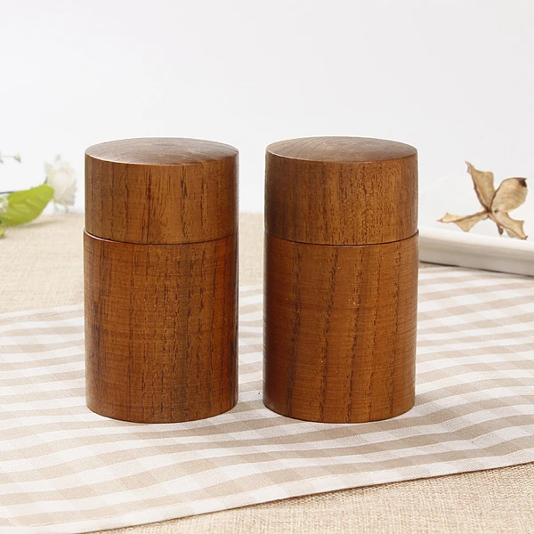 Tea Coffee Gift Round Wood Box