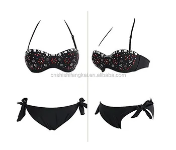 rhinestone swimwear