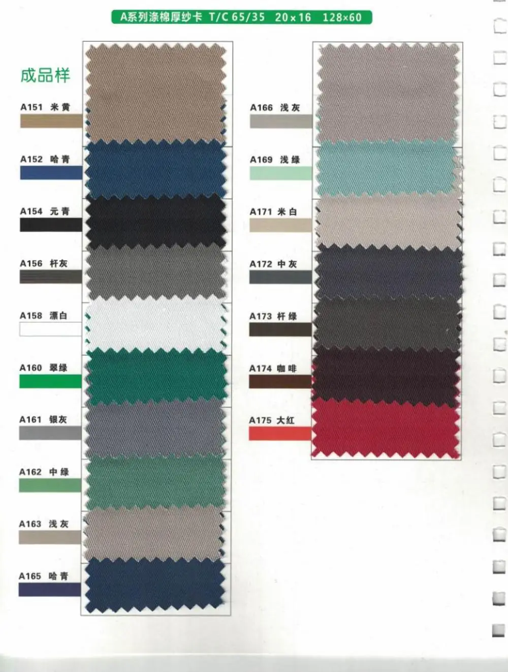 
T/C polyester/cotton blend workwear fabric 