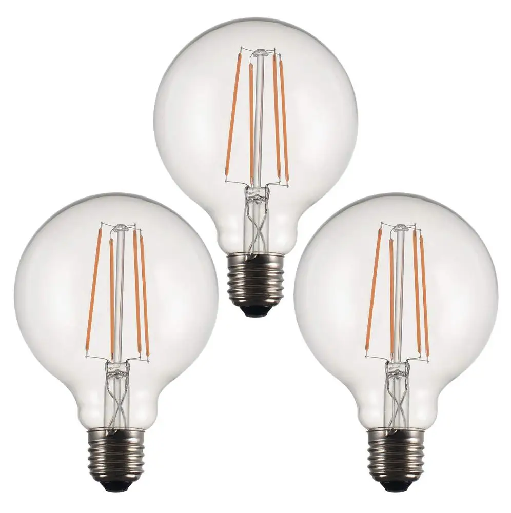 G95 dimmable led filament bulbs E27 B22 edison  6w clear led bulb