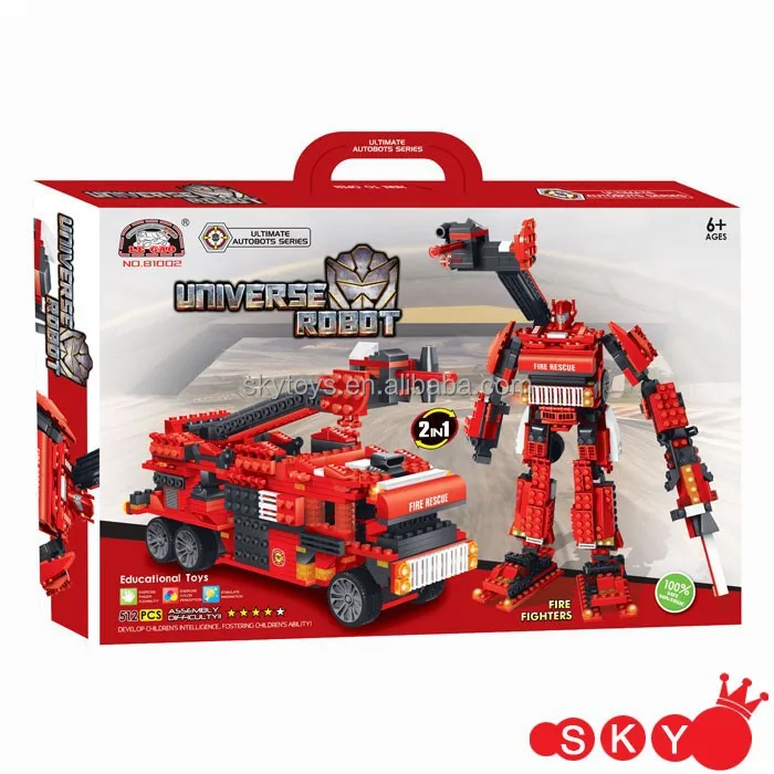 Batu bata mainan  set 2 in 1 universe robot anak anak blok  