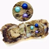 Pearl party, 30pcs mixed color triplets 7-8 mm round akoya freshwater aquaculture pearl oyster vacuum packaging
