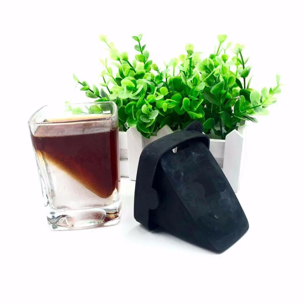 Factory Whiskey Wedge Glass Cup With Silicone Ice Mould