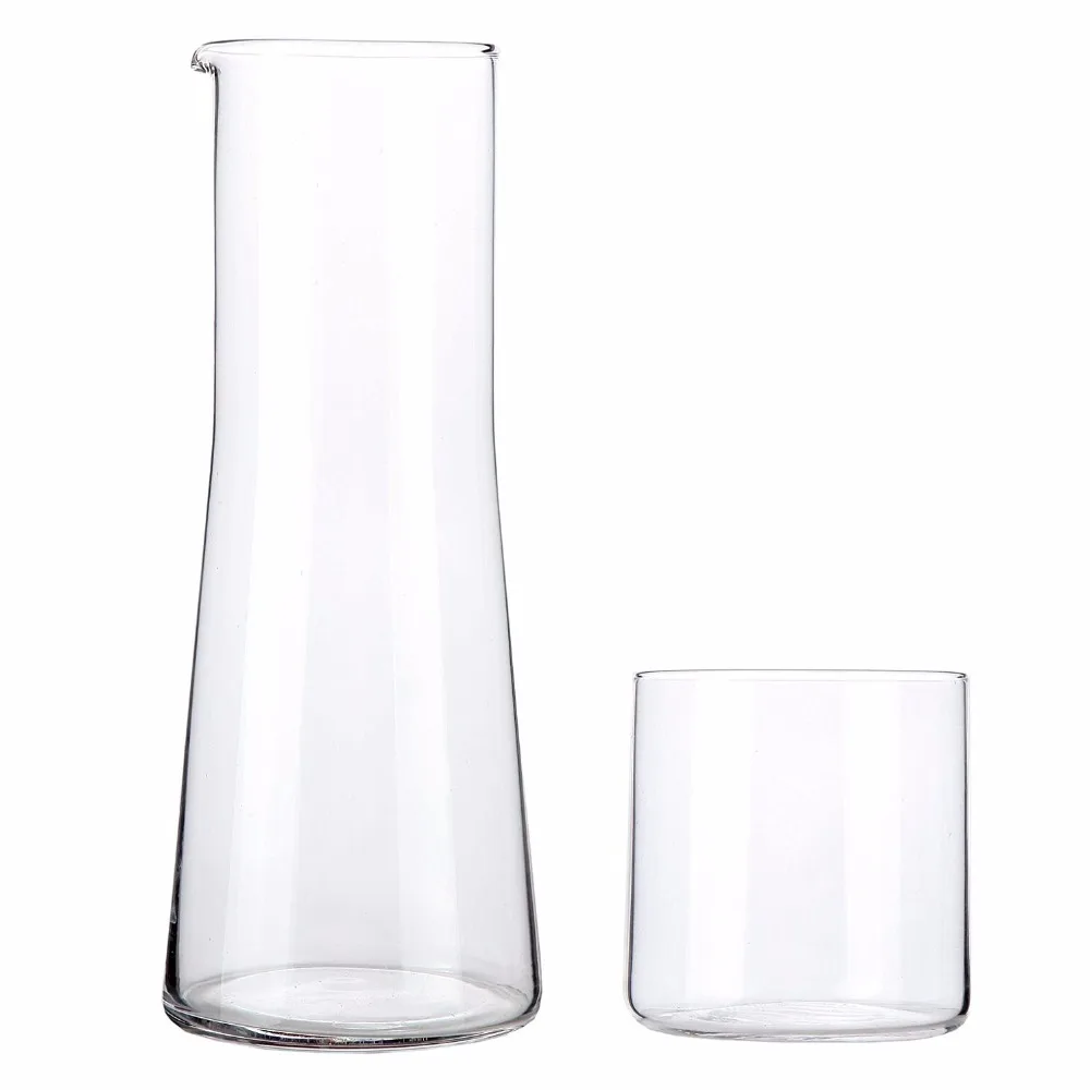 Home Water Decanter With Glass,Bedside Night Carafe With Tumbler Glass