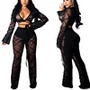 FS0516B 2019 hot sale sexy lace women suits sets