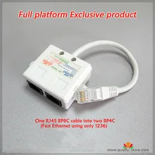 Exclusive Product Ethernet cable extender Network splitters RJ45 Interface Male to dual Female JB 8P8C cable into 1236/4578