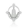 Vanever Sliver Zircon Clock Design Fashion Pendent Necklace For Gift