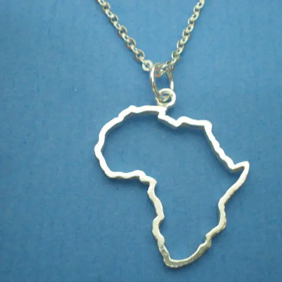 

Outline Africa Map Necklace Country of South African Map Necklace Simple Adoption Ethiopia Africa Continent Necklaces jewelry, Same as picture